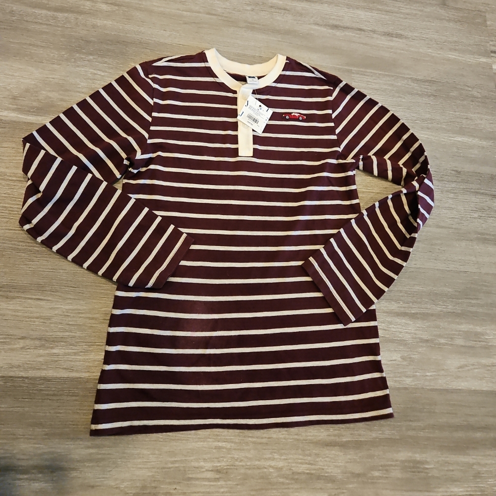 NWT - Janie and Jack Boys Car Long Sleeve  Shirt Size 12 defects